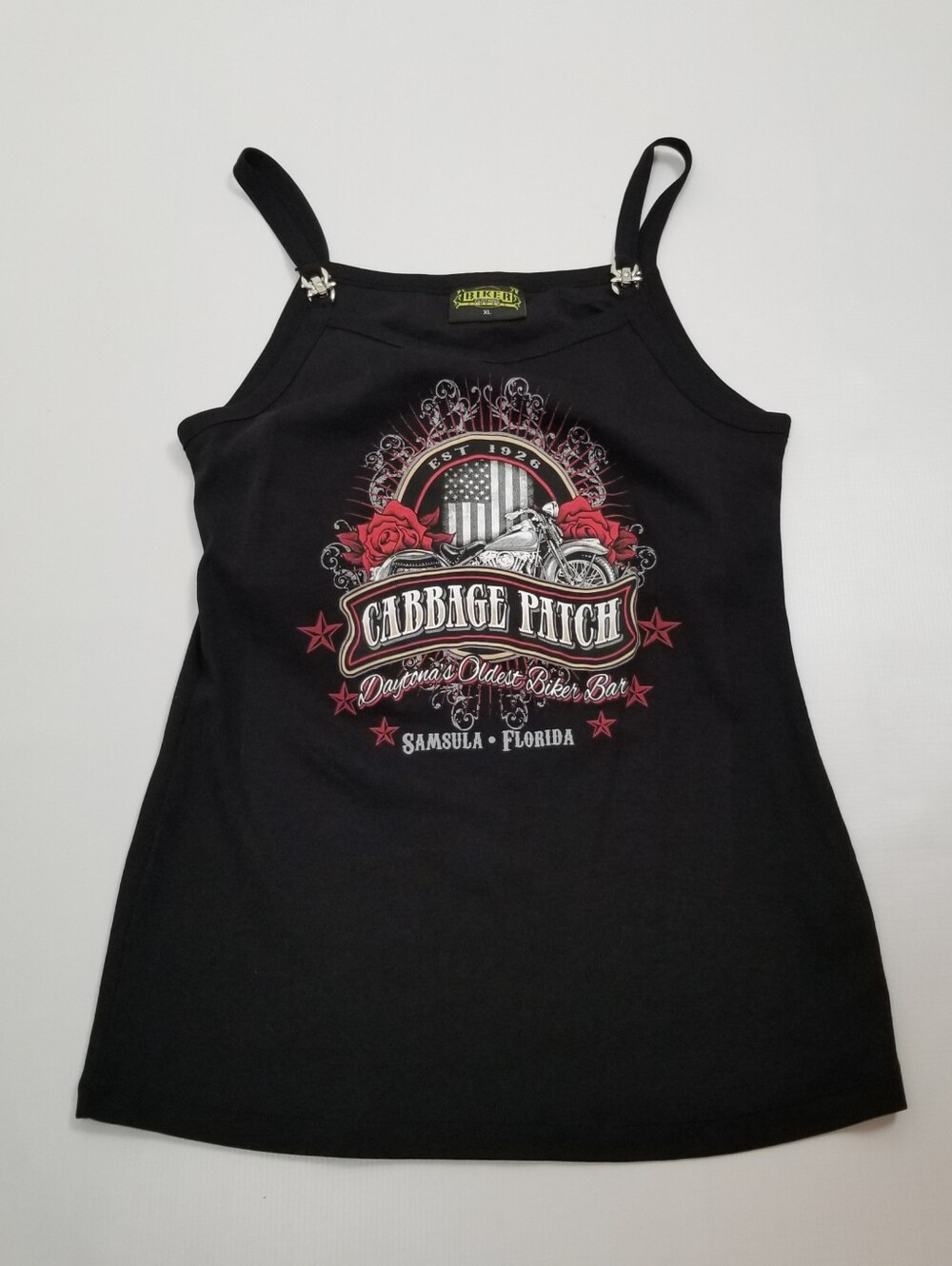 Biker Clothing Tank Top Cabbage Patch Samsula Florida Size XL Runs Small